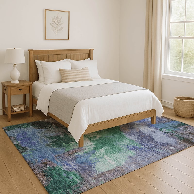 Premium Washable Super Soft Abstract Brushstrokes Mayfield Rug