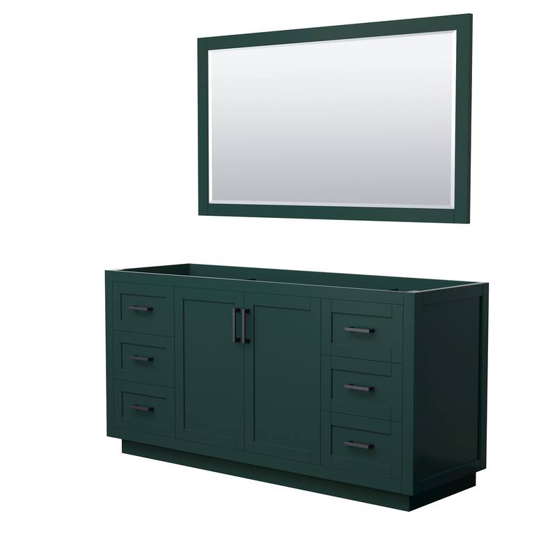 Wyndham Collection WCF2929-66S-CX-M58 Miranda 66" Single Free Standing - Green / Matte Black Hardware