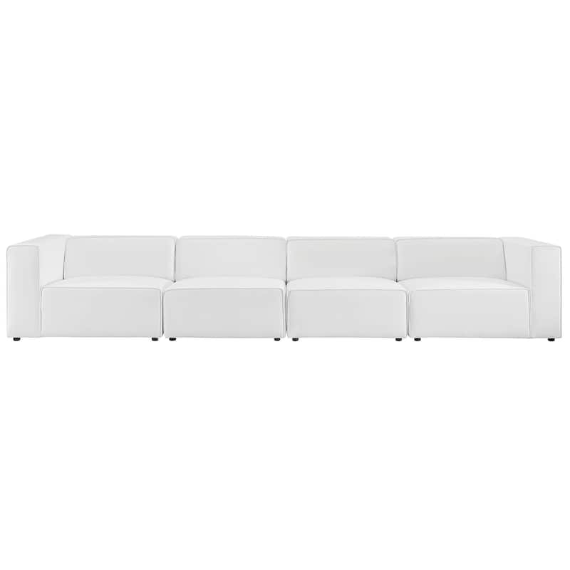 Mingle Vegan Leather 4-Piece Sectional Sofa