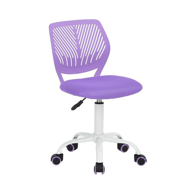 HomyLin Armless Swivel Kids Desk Chair with Mesh Padded Seating