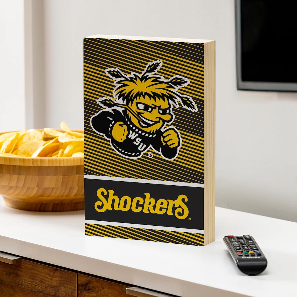 Wichita State University Wooden Tabletop Mantel Shelf Sign