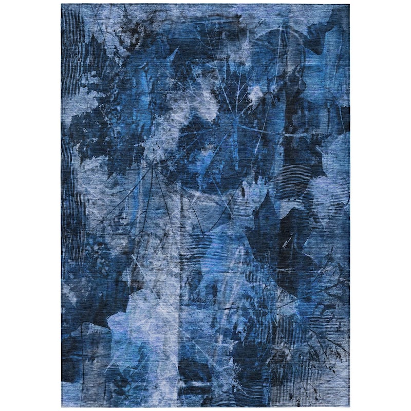 Machine Washable Indoor/ Outdoor Foilage Chantille Rug