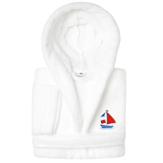 Sweet Kids 100% Polyester SUPER PLUSH Double Brushed Hooded Bathrobe - BOAT