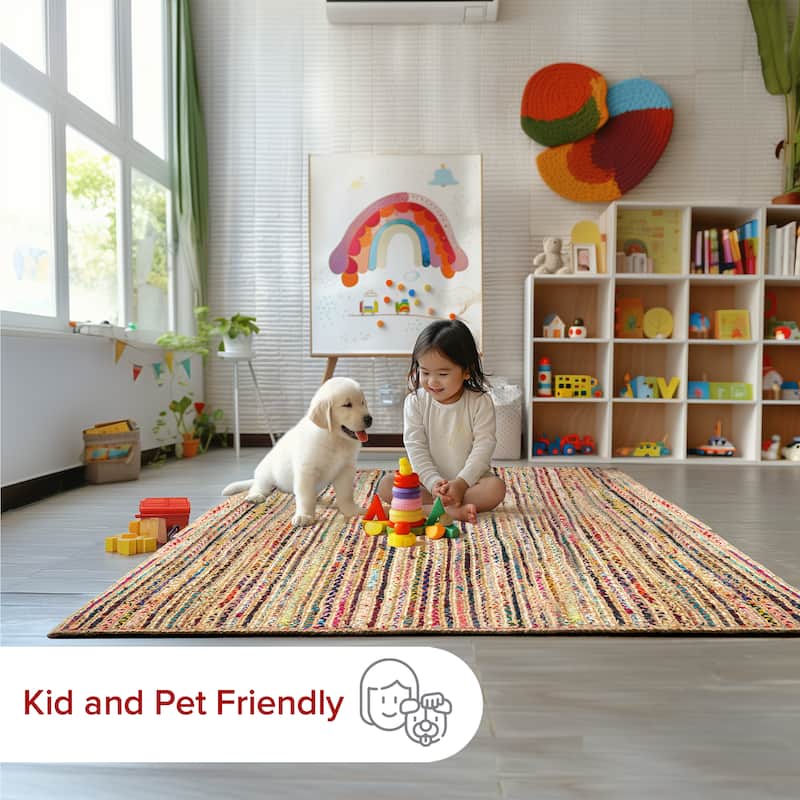 Nuloom Aleen Bohemian Cotton/Jute Area Rug