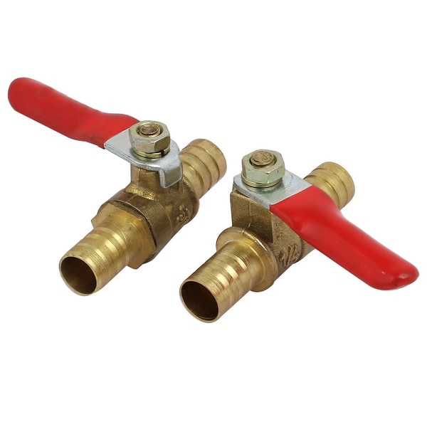 uxcell 10mm Hose Barb Y Shaped Type 3 Way Brass Shut Off Ball Valve Fitting Connector