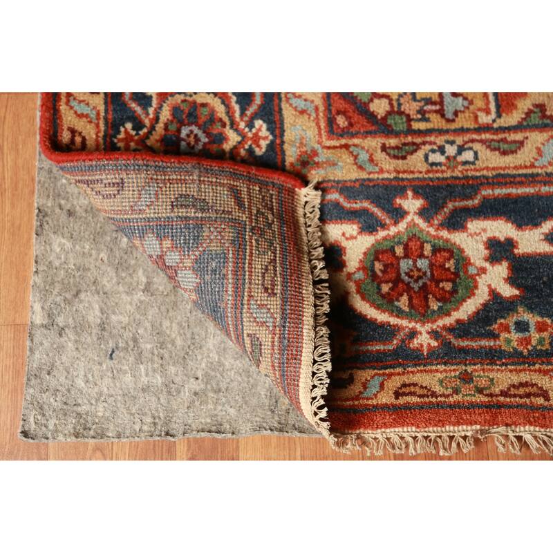 Orange Heriz Serapi Oriental Area Rug Handmade Wool Carpet - 8'11" x 12'1"