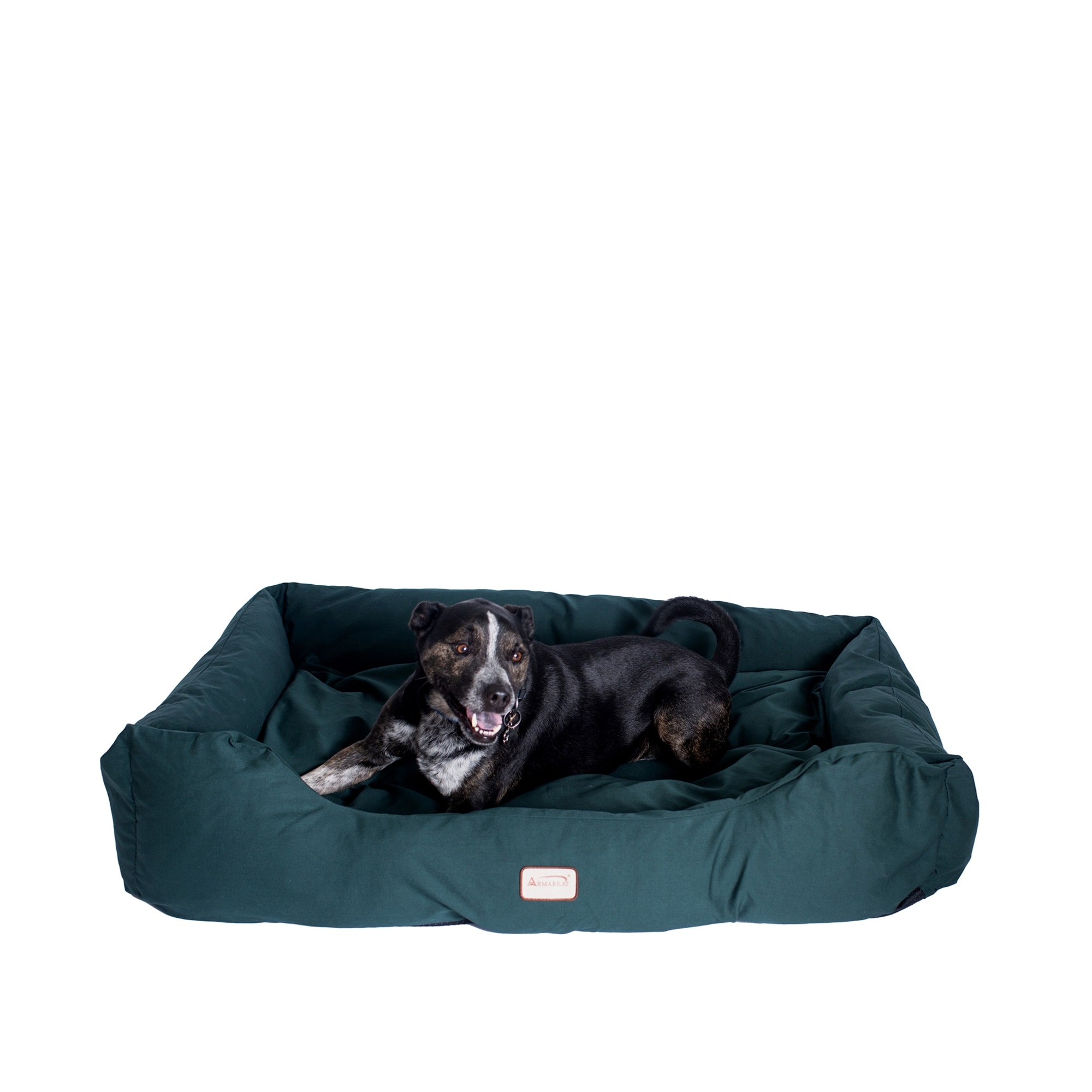 Armarkat Bolstered Dog Bed Anti Slip Pet Bed Laurel Green Large