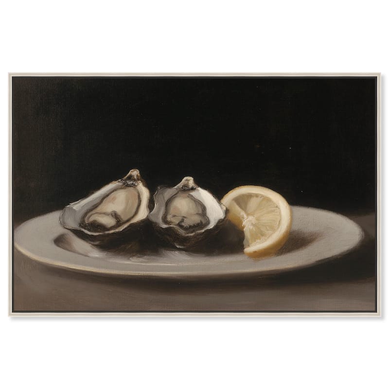 Manet's Oysters Canvas by Art Remedy - 15" x 10" - Silver