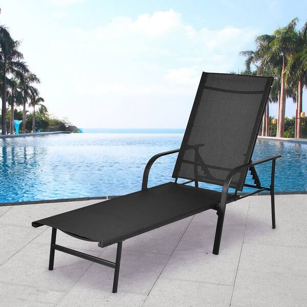 Shop Costway Pool Chaise Lounge Chair Recliner Patio Furniture