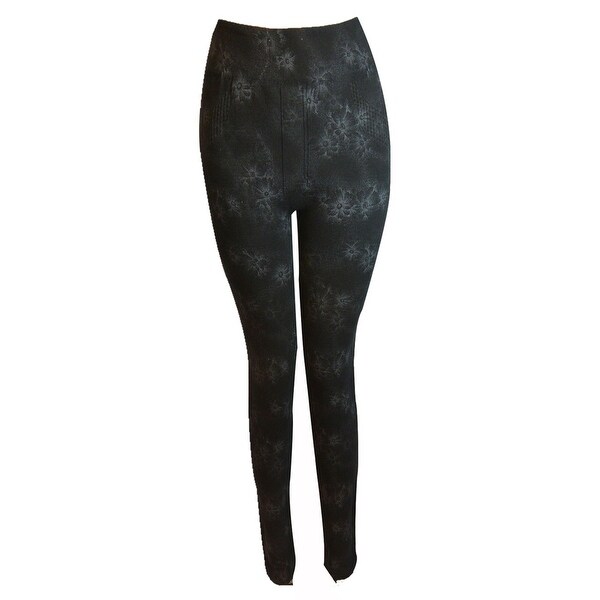 Women 3 Pack illusion Print Cotton Thick Leggings