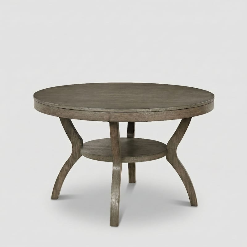 Furniture of America Melody Fields Rustic 48-inch Grey Wood Round Dining Table