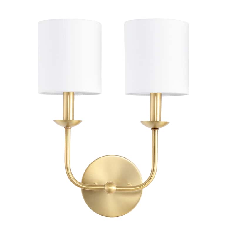 SAFAVIEH Lighting Elixabete Wall Sconce - 6" W x 12" D x 16" H - Gold - 6Wx12Dx16H