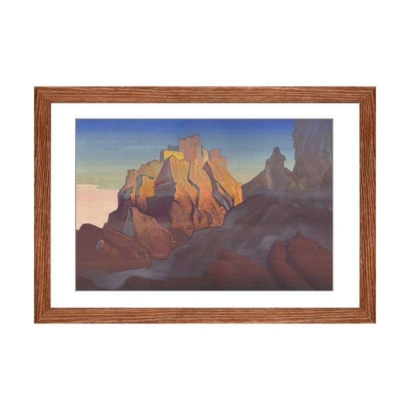 iCanvas "Tibetan Stronghold , 1932" by Nicholas Roerich - Walnut - 16x24x1