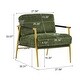 preview thumbnail 40 of 63, 27.56" Modern Accent Chair with Plush Cushions, Metal Frame, and Wooden Armrest Design -for Living Room, Bedroom