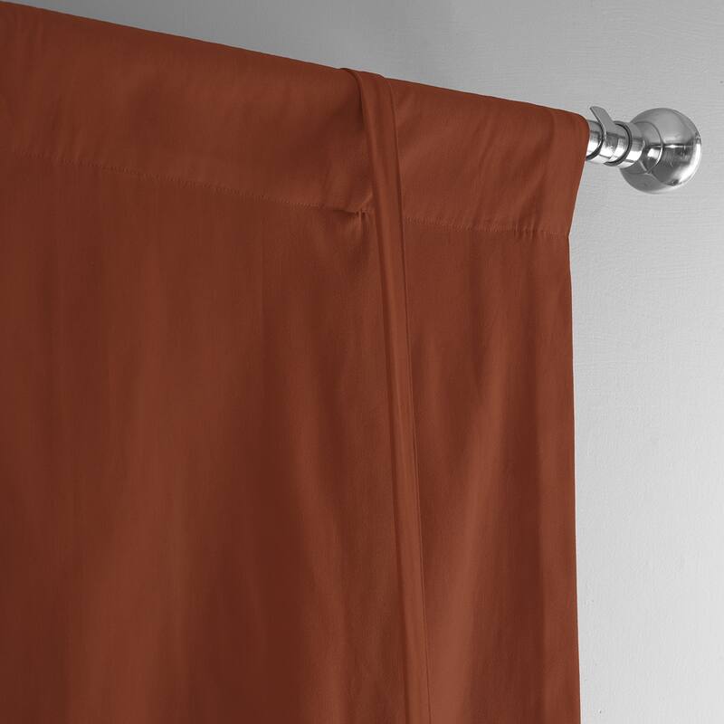 Exclusive Fabrics Solid Cotton Tie-Up Window Shade - 46 X 63