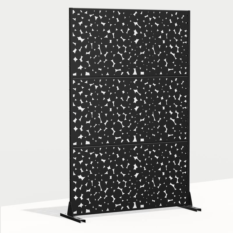Outdoor Privacy Screen Metal Privacy Screen Panel Free Standing - 72*47