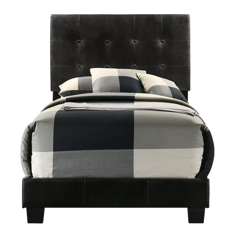 Caldwell Faux Leather Tufted Bed
