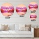 preview thumbnail 4 of 8, Designart 'Red and Purple Japanese Gardens' Oversized Traditional Wall CLock