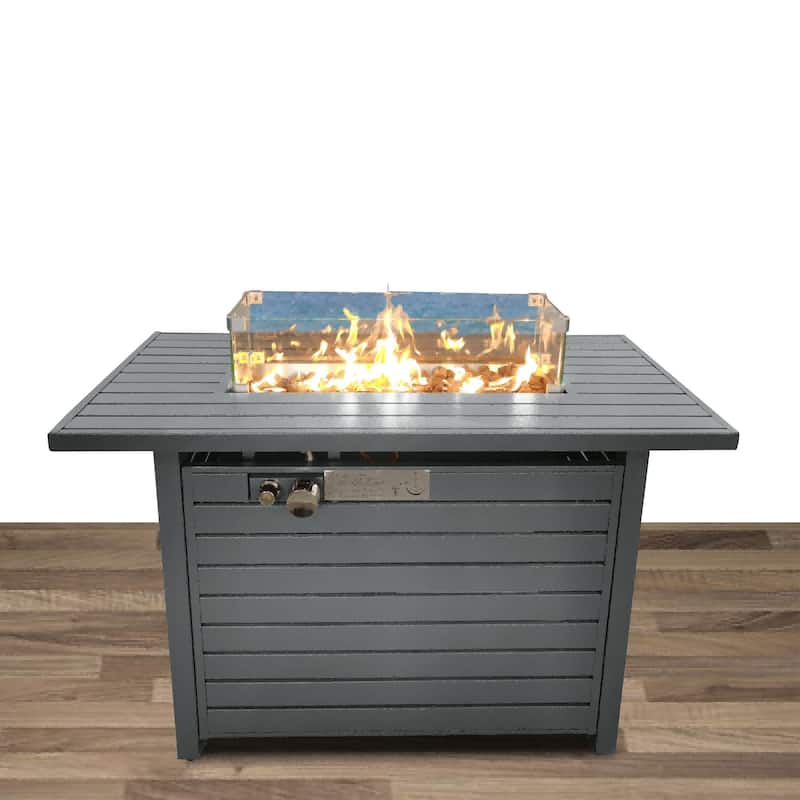 Patio Modern Steel Fire Pit Table With Lid