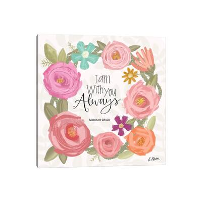 iCanvas "I Am With You Always" by Lisa Larson Canvas Print