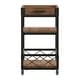 preview thumbnail 14 of 39, Myra Rustic Serving Cart with Wine Inserts and Removable Tray Top by iNSPIRE Q Classic