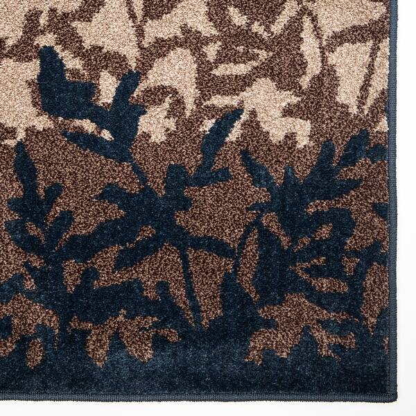 Shop Orian Farmhouse Leafy Layers Catalina Blue Area Rug 5 2 X 7 6 5 2 X 7 6 Overstock 27879375