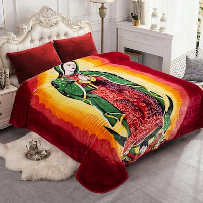 Printed Rachel Plush Blanket 75"x91"