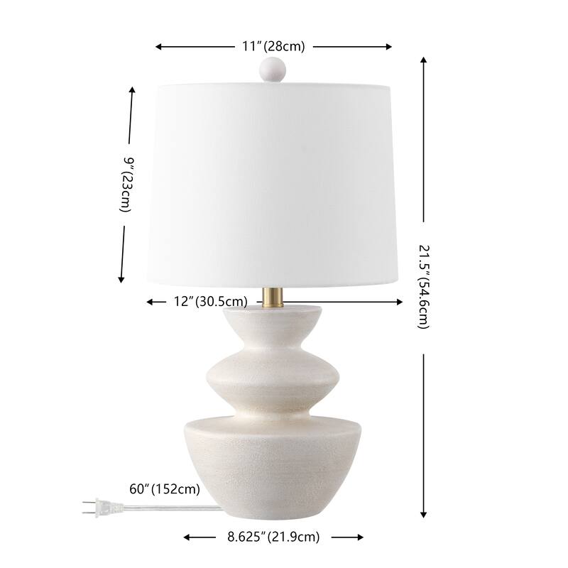 SAFAVIEH Couture Jorden, 22-inch, Resin Table Lamp (Set of 2) - 12"W x 12"D x 22"H