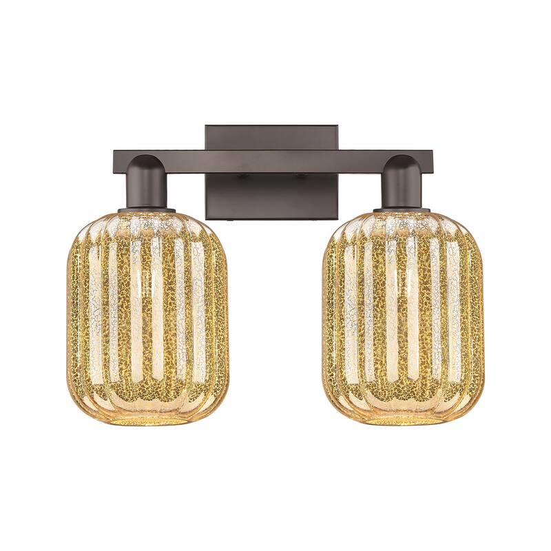 Innovations Lighting Downtown Urban - Preston - 2 Light 16" Jar Shade Bath Vanity Light