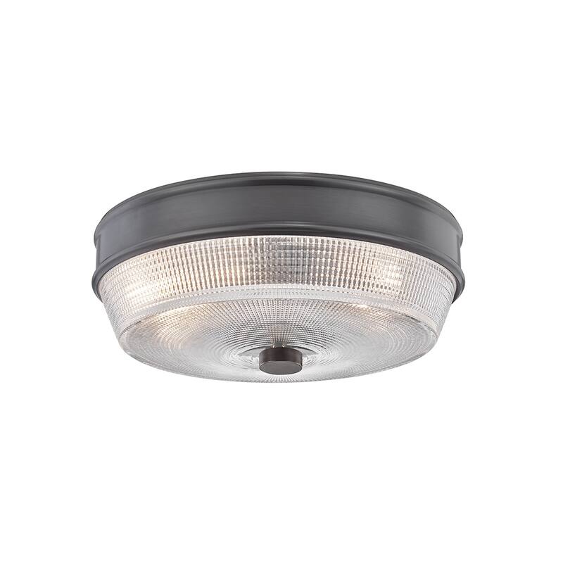 Mitzi by Hudson Valley Lacey 2-light Old Bronze Flush Mount, Clear Glass