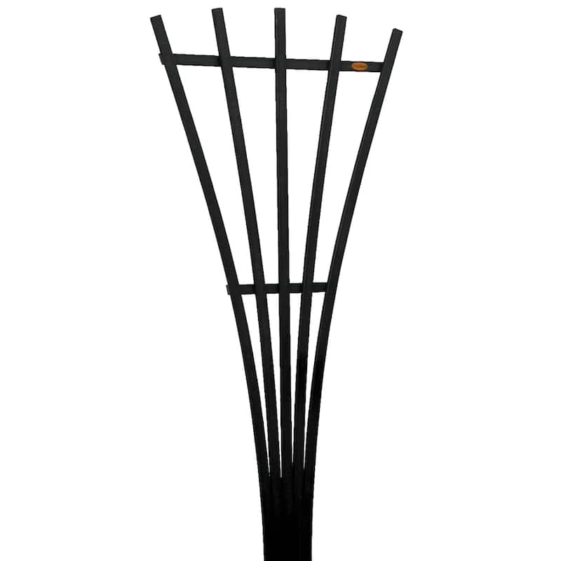 HIGHWOOD Eco-Friendly 6ft Traditional Fan Trellis - Black
