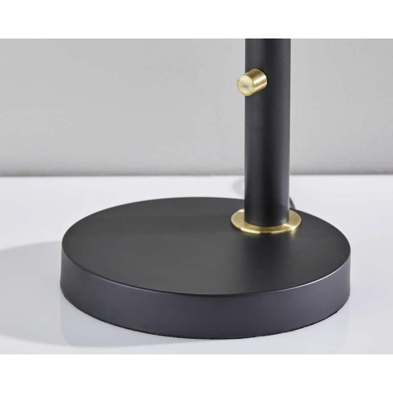 Black & Gold Metal Mid Century Desk Lamp with Cone Shade Rotary Switch Extra Large - 36.5” x 8” x 31.75” (D x W x H)