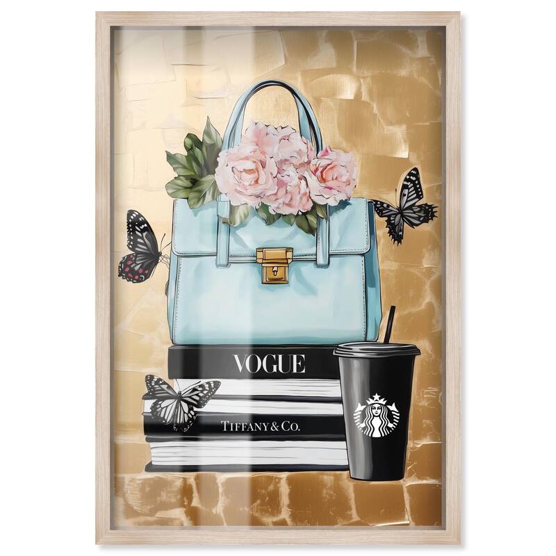 Golden Era of Glam Books Shadowbox by Art Remedy - Natural - 16" x 24"