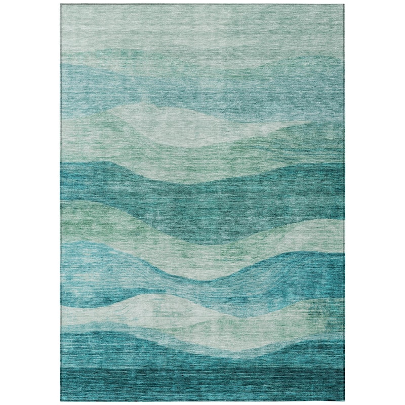 HomeRoots Abstract Transitional Rectangle Outdoor Rug