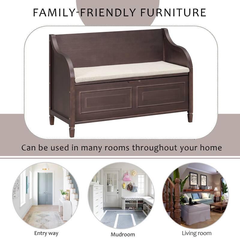 Entryway Multifunctional Storage Bench