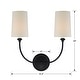 preview thumbnail 4 of 3, Libby Langdon for Crystorama Sylvan 2-light Dark Bronze Wall Sconce - 15.87'' W x 16'' H x 7'' D