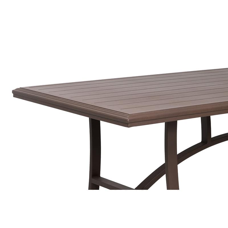 Outdoor Dining Set, Rectangular Aluminum Umbrella Dining Table