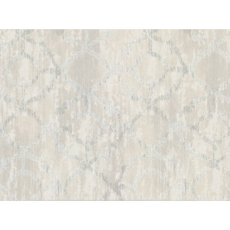 Brewster Dashwood Neutral Distressed Geometric Wallpaper - 27.5in x 315.6in x 0.025in