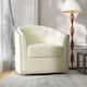Modern Swivel Barrel Chair with Nailhead Trim