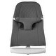preview thumbnail 10 of 8, Dark Gray Metal Baby Bouncer with 2 Angles and 3-Point Harness - 25.6” L x 16.1” W x 23.6” H