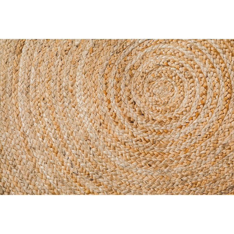 Jani Tara Braided Natural Jute Area Rug - Kerala Round Rug, 4-Feet, Durable, Superior Quality
