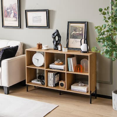 6 Cube Storage Shelf Organizer Bookcase Cubby Cabinet Black/White