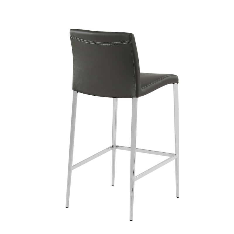 Delta Modern Leatherette & Chrome Counter Stool - Contract Grade