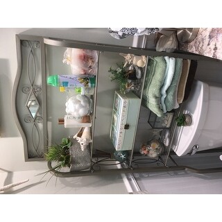 Harper Blvd Reflections Spacesaver Shelves with Diamond Mirror Accent