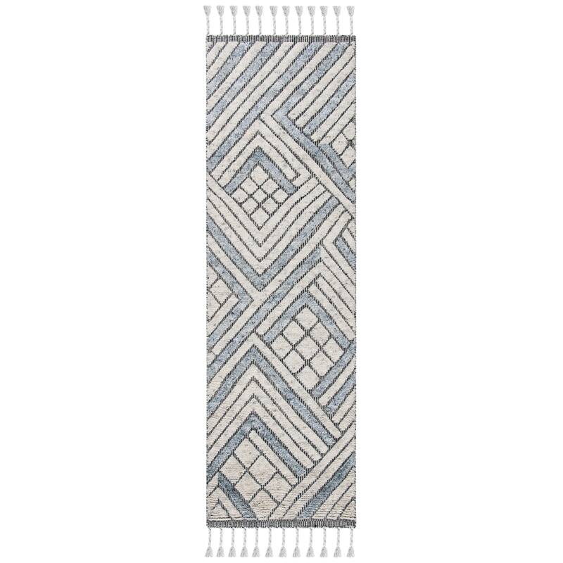 SAFAVIEH Hand-Knotted Casablanca Shag Aurane Tribal Wool Rug
