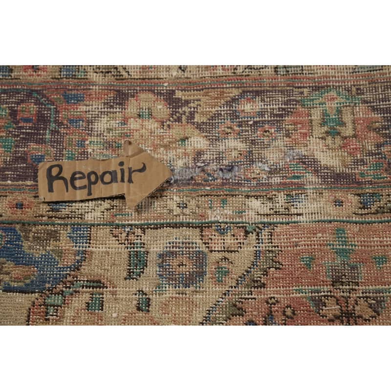Traditional Tabriz Persian Vintage Rug Hand-Knotted Wool Carpet - 6'6" x 9'8"