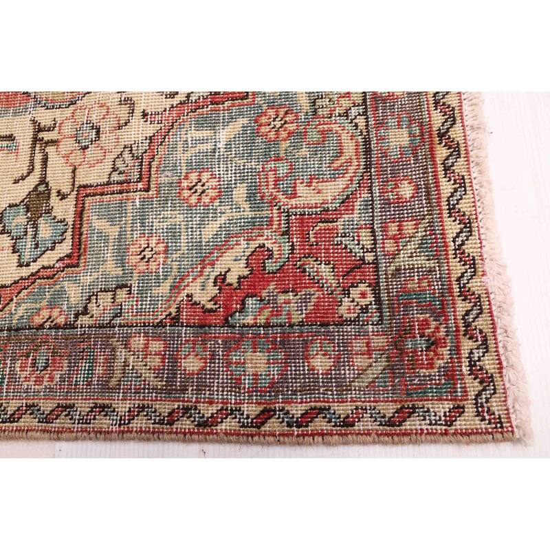ECARPETGALLERY Hand-knotted Antalya Vintage Red Wool Rug - 7'1 x 10'1