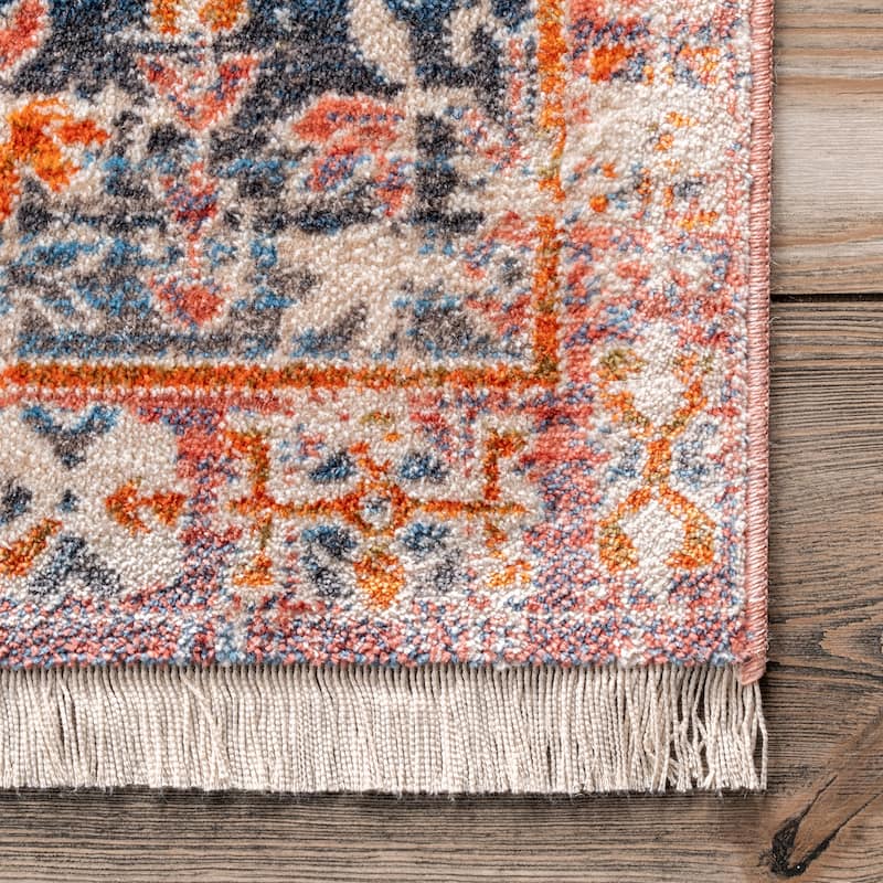 Nuloom Farley Medallion Fringe Area Rug