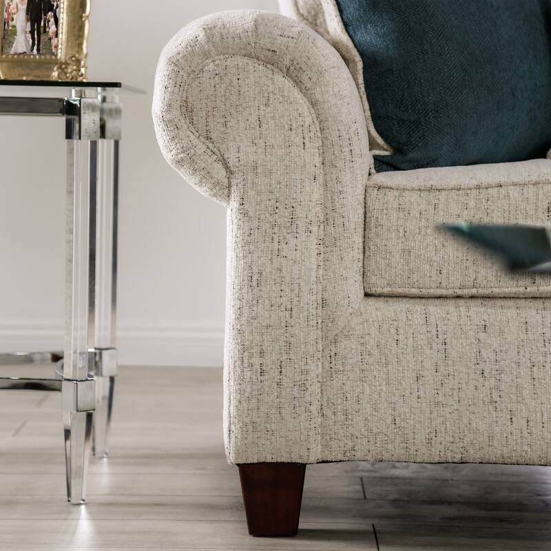 Mecia Transitional Chenille Rolled Arms 2-Piece Sofa Set by Furniture of America