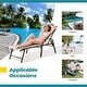 preview thumbnail 8 of 52, Pellebant Outdoor Lounge Chair Aluminum Adjustable Backrest with Side Table